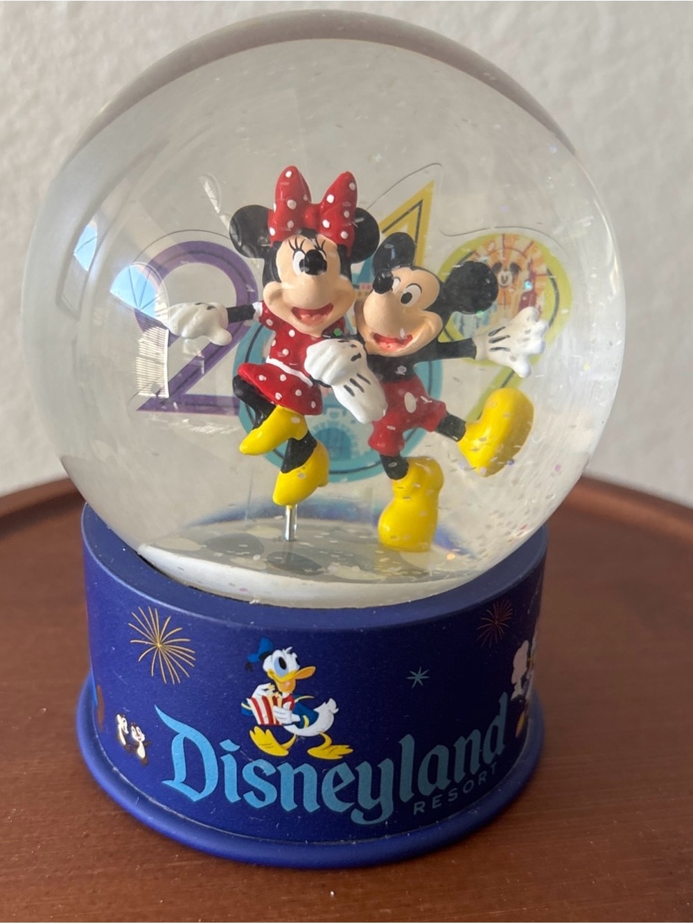 Disneyland Resort 2019 Mickey Minnie Mouse Snow Globe Disney Parks Collectible